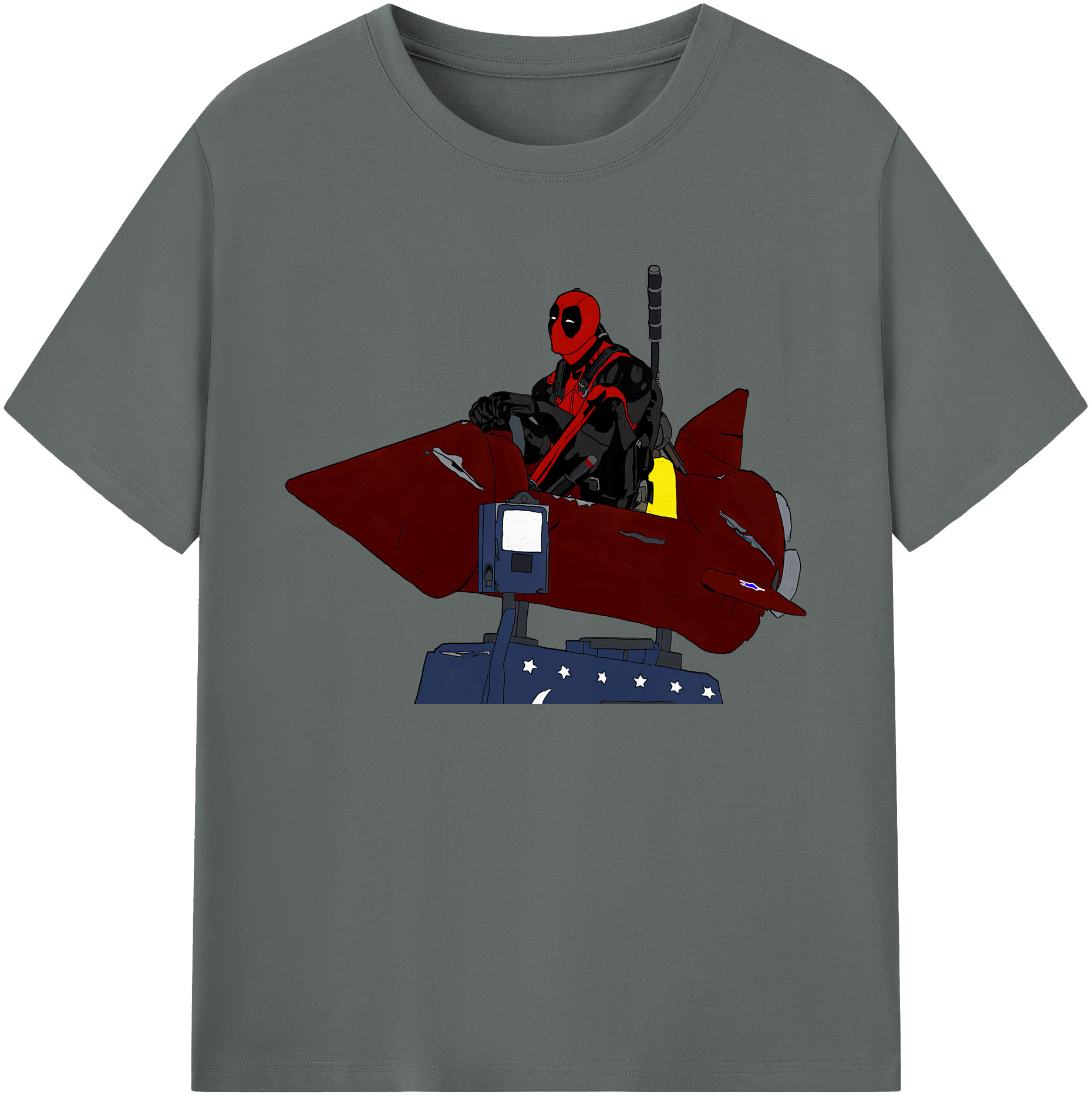 （画像用） Deadpool デッドプール 綿100％ メンズ半袖Tシャツ｜肌触りやわらか＆通気性